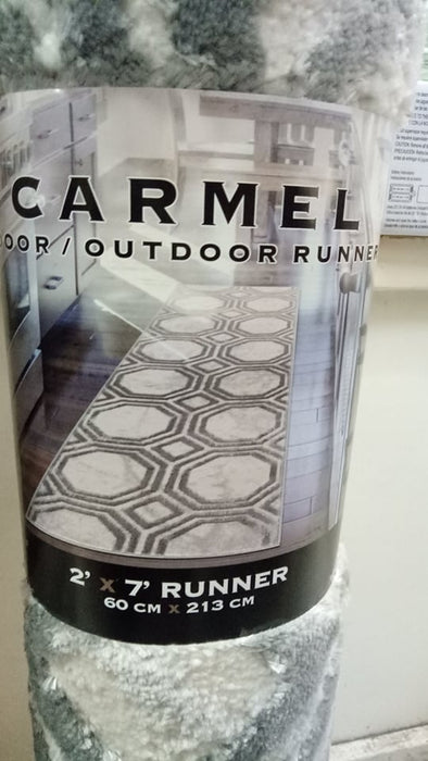 Carmel Indoor/Outdoor Rug or Runner by Art Carpet, Gray (2' x 7' runner 60cm x 213cm)