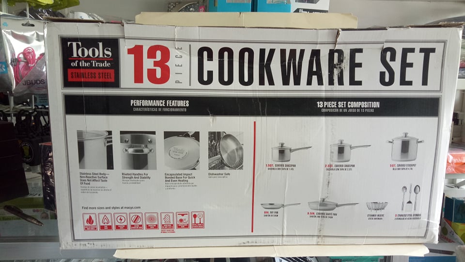 Tools Of The Trade Stainless Steel 13 pc Cookware Set