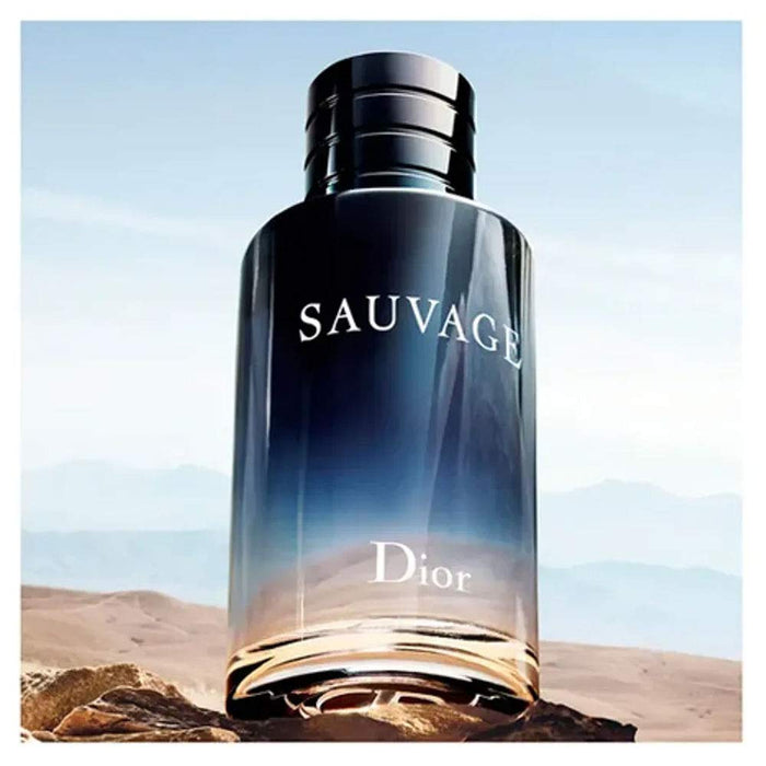 Sauvage for Men Eau De Toilette Spray 3.4 Oz. / 100 Ml by Christian Dior.