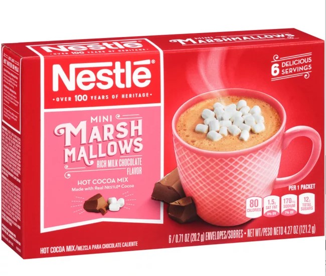 Nestle Mini Marshmallows Rich Milk Chocolate Hot Cocoa Mix Envelopes