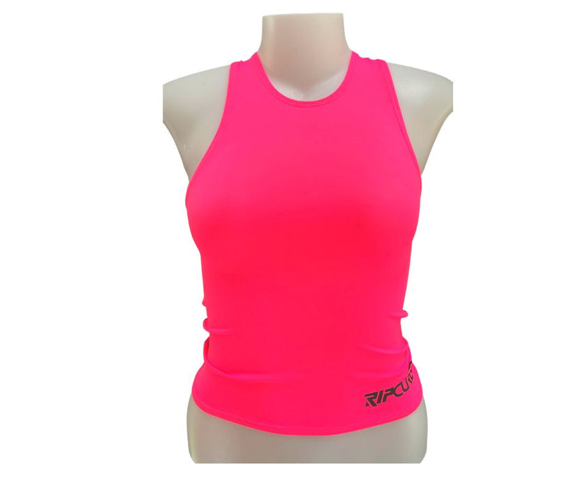 Rip Curl Rash vest Sleeveless Surf Shirt (Flurp Pink - Size 10)