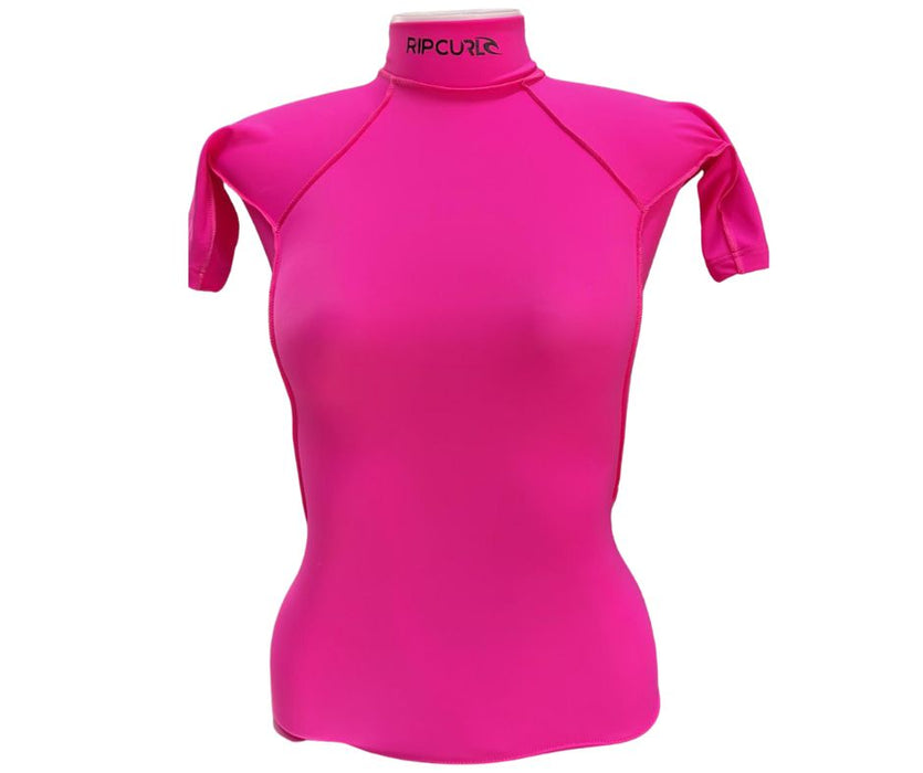 Rip Curl Rash vest Short Sleeve Surf T-Shirt (Pink - Size 6)