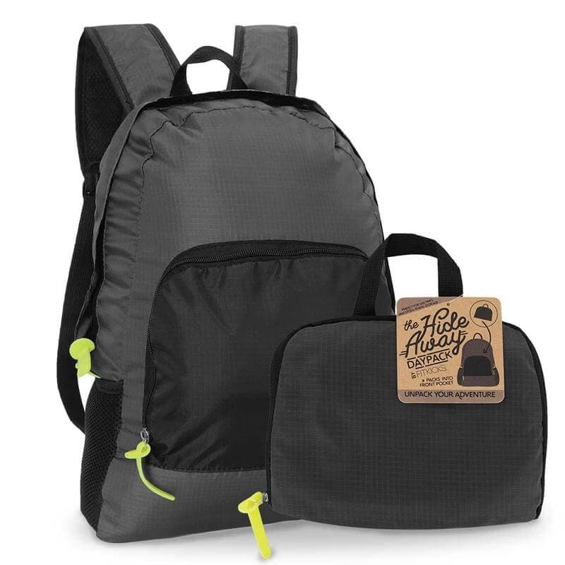 FITKICKS HIDEAWAY DAYPACK Foldable its own front pocket