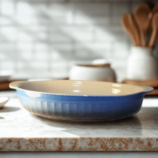 Cerutil Stoneware Oval Bakeware Blue – Made in Portugal