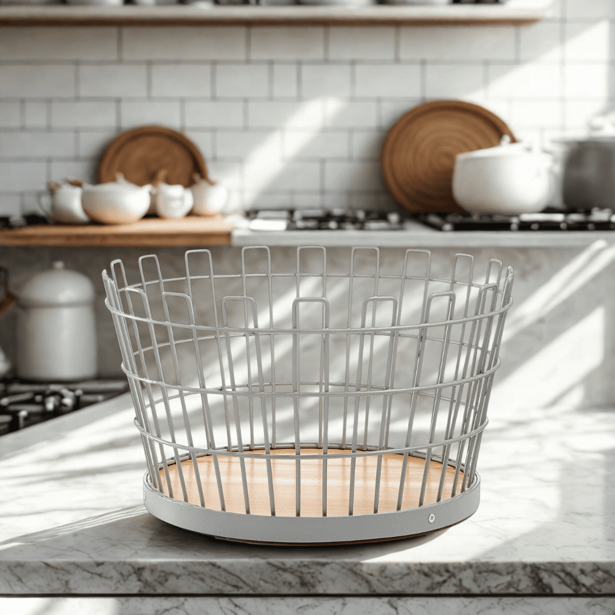 Martha Stewart Collection - Small Gray Wire Basket