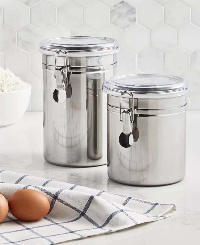 Martha Stewart Essentials Set of 2 Food Storage Canisters