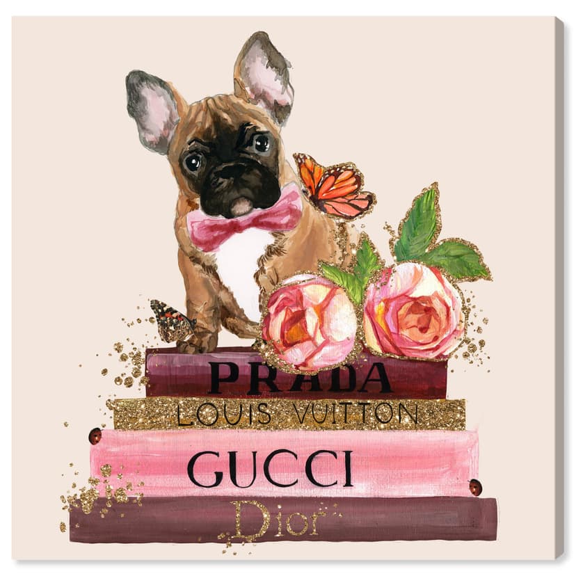A Very Glam Pup Canvas Fashion Pet Art by Art Remedy (11x14)