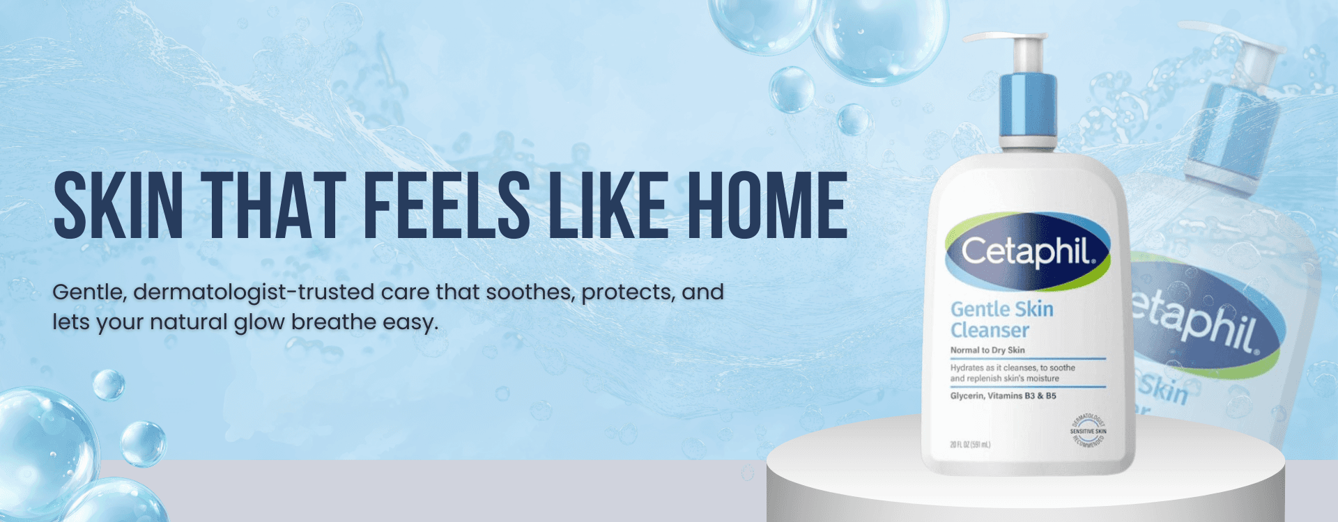 Cetaphil Gentle Skin Cleanser (New Formula) | 20 Fl Oz | 591 ml