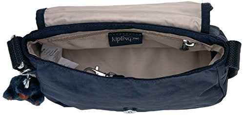 Kipling Womens Sabian Flap Cover True Blue Tonal Crossbody Bag