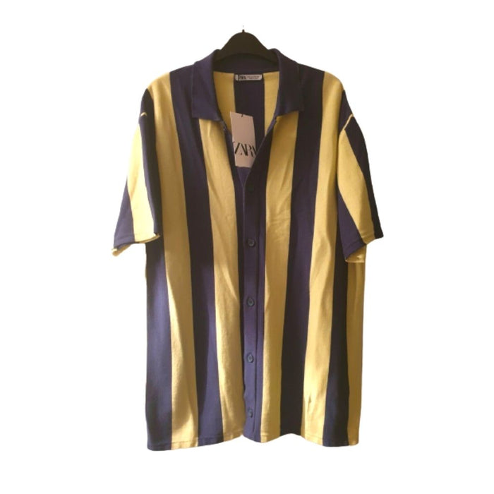 Zara BNWT stripe Polo Shirt Blouse Size Medium