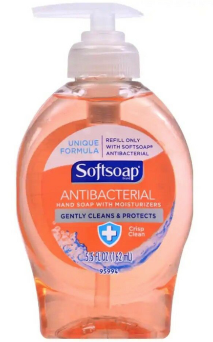 Softsoap Crisp Clean Antibacterial Liquid Hand Soap with Moisturizers, 5.5 Ounce (Orange available)