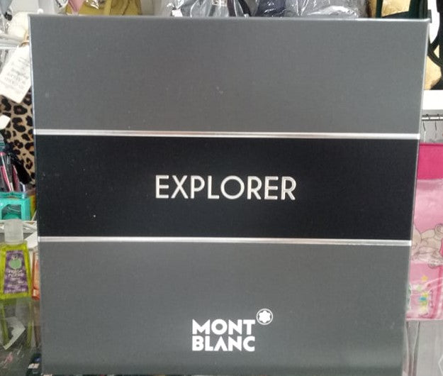 Montblanc Explorer Men Gift Set (3.3-oz .Eau de Parfum Spray,  0.25-oz. Travel Spray, 3.3-oz. After Shave Balm)
