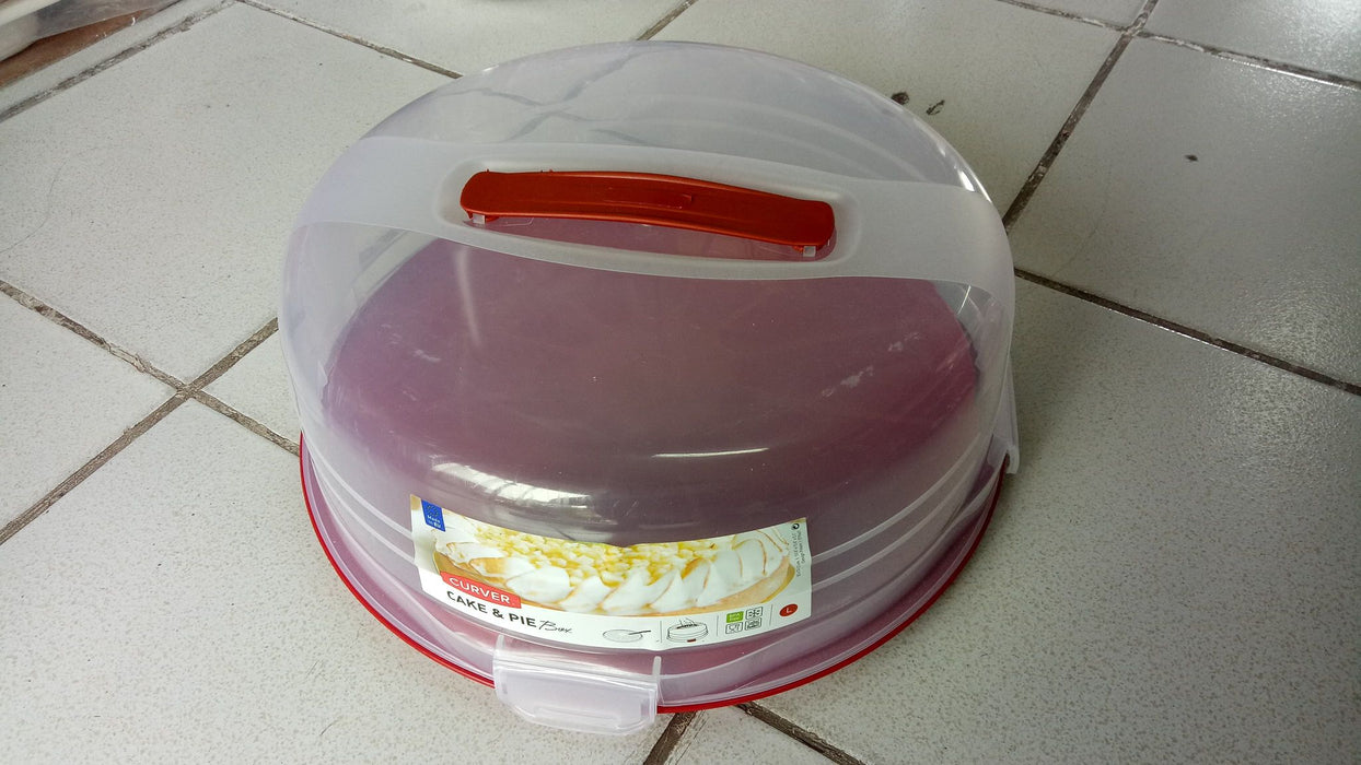 Curver Round Cake Box 27.5 x 27.5 x 8cm Plastic red