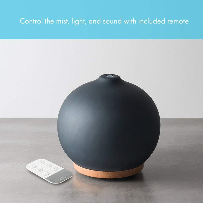 Ellia Adore Essential Oil Aromatherapy Diffuser | Ultrasonic Mist Humidifier, 150 ML Tank, 14 Hour Runtime | BONUS ITEMS Changing Lights & Uplifting Sounds, Remote Control