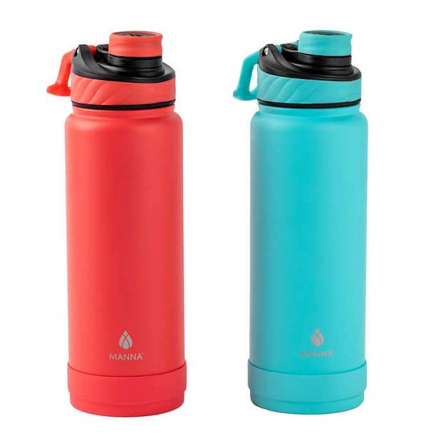 Manna Stainless Steel Convoy 32oz Water Bottle 2-pack (Available color: 2 Red-Sold per pc.)