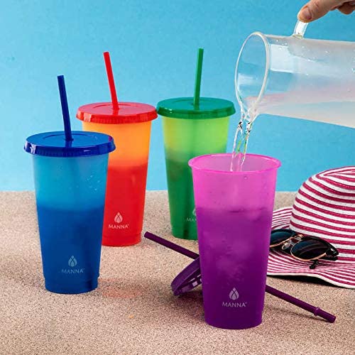 Manna Color Changing Plastic Tumblers, Set of 12