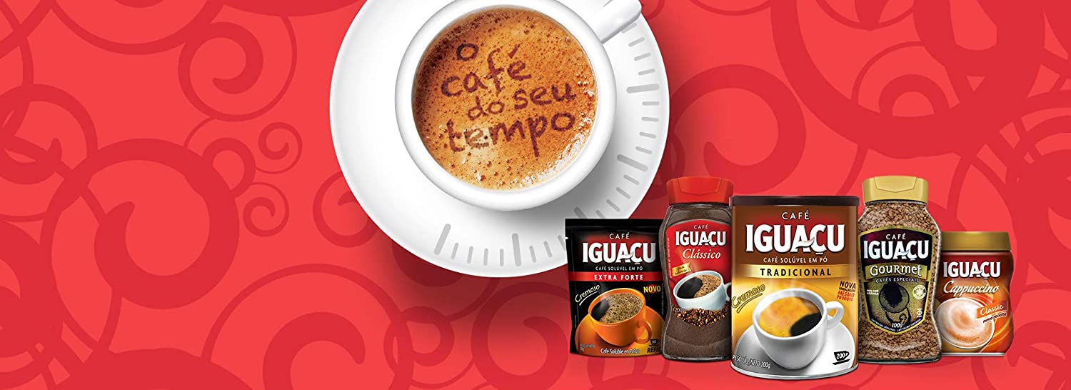 Cafe' Iguacu Tradicional Instant Brazilian Coffee, Can 200 grams