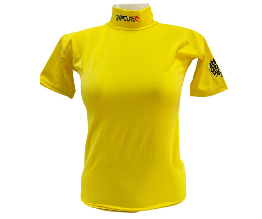 Rip Curl Corp UV Short Sleeve Surf T-Shirt for teens (Yellow, size 12)