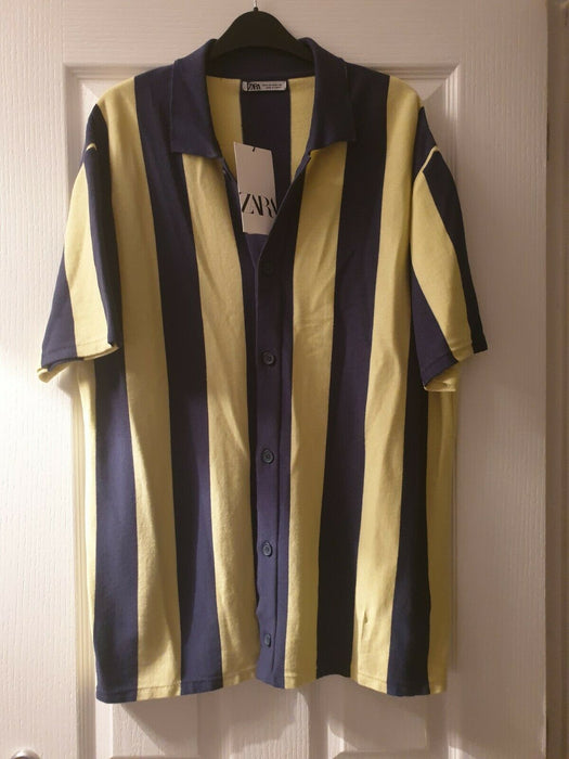 Zara BNWT stripe Polo Shirt Blouse Size Medium