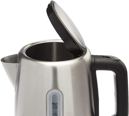 AmazonBasics Stainless Steel Fast, Portable Electric Hot Water Kettle for Tea and Coffee, 1.7-Liter, Silver-Appliances-Amazon-eshopping
