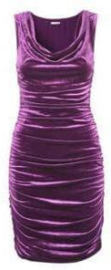 H&M Velvet Purple Dress-Apparel-H & M-eshopping