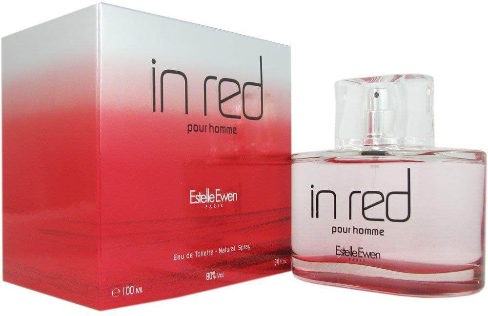 In Red Pour Homme by Estelle Ewen for Men Eau de Toilette Spray 3.4 oz-Fragrances-Estelle Ewen-eshopping