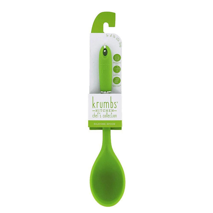 Krumbs Kitchen Chef's Collection Silicone Spoon, Green-Spoon-Krumbs Kitchen-eshopping