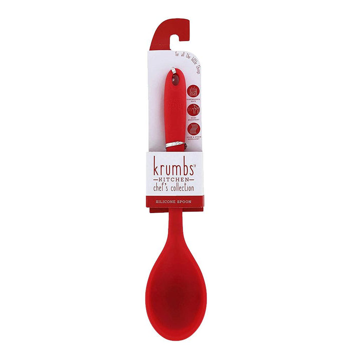 Krumbs Kitchen Chef's Collection Silicone Spoon, Red-Spoon-Krumbs Kitchen-eshopping
