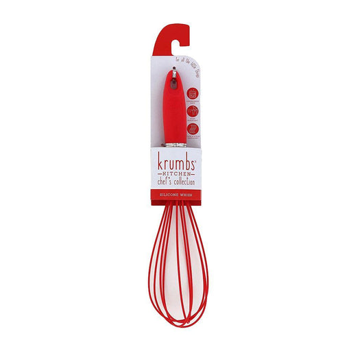 Krumbs Kitchen Chef's Collection Silicone Whisk, Red-Whisk-Krumbs Kitchen-eshopping