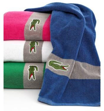 Lacoste Bath Towels Signature Croc Bath Towel-Towel-Lacoste-eshopping