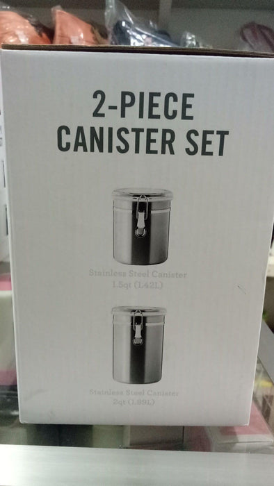 Martha Stewart 2 Piece Stainless Steel Canister Set-Eshopping Philippines-eshopping