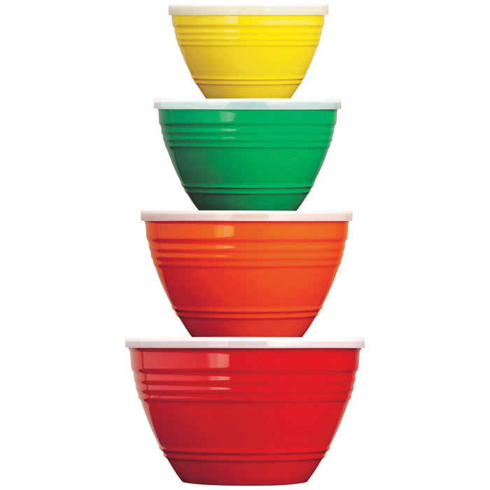 Melamine Bowl Set With Lids - 4 Sizes-4 Piece