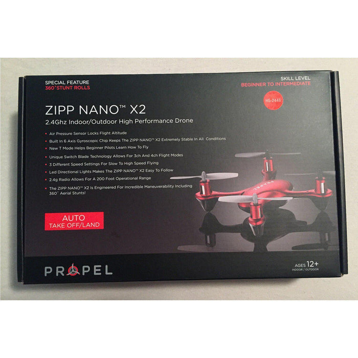 New Zipp Nano X2 High Performance Drone Indoor Outdoor Propel 2.4Ghz (RED)-Toys-Propel-eshopping