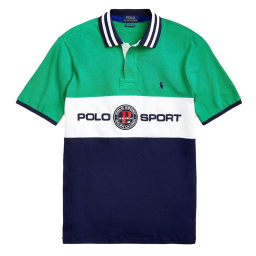 Polo Ralph Lauren Men's Custom Slim-Fit Mesh Polo (Chroma Green Multi)-Apparel-Macy's-eshopping