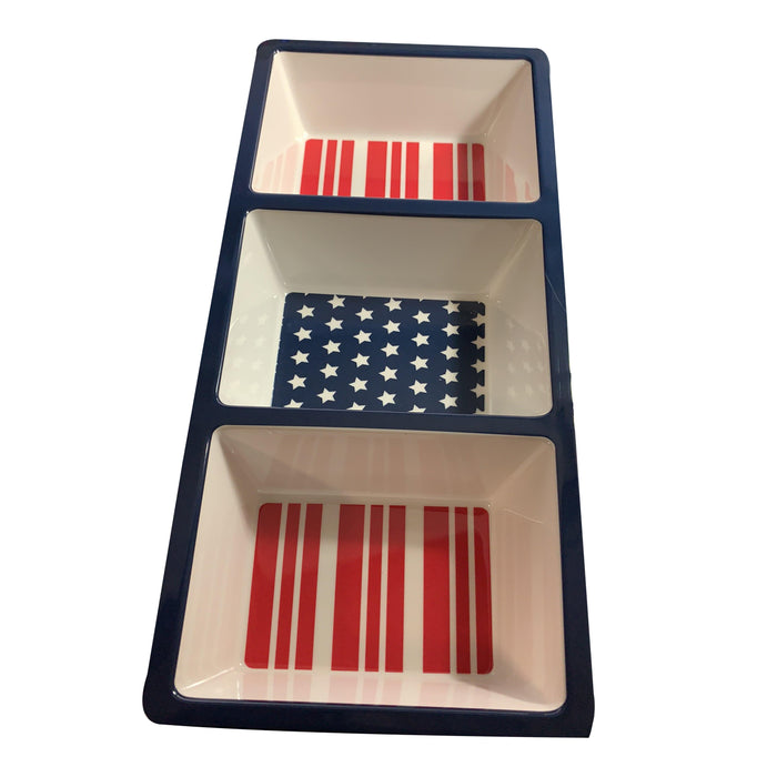 Red, White, & Blue Party Tray-Kitchen Tools & Gadgets-Cole Haan-Melamine-eshopping