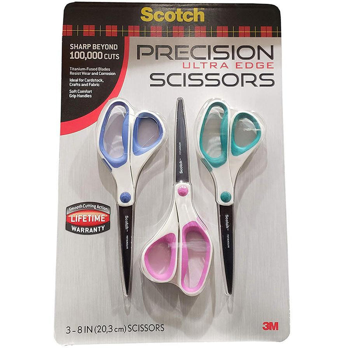 Scotch Precision Ultra Edge 8'' Scissor, 3 Count-Scissor-Scotch-eshopping