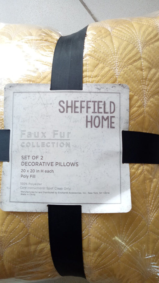 Sheffield Home 2 Pk Faux Fur Throw Pillow Set-PILLOW-SHEFFIELD HOME-eshopping