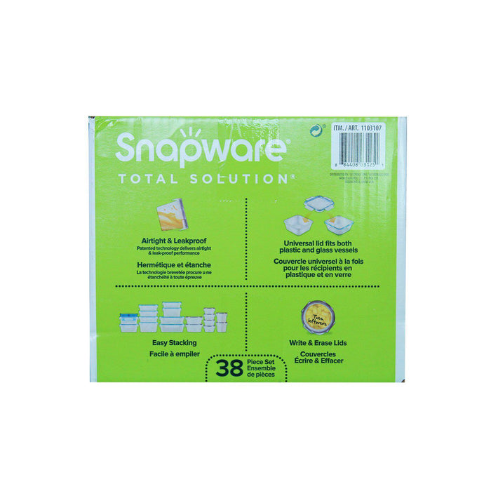 Snapware 38-piece Plastic Food Storage Set – Zippy's Warehouse