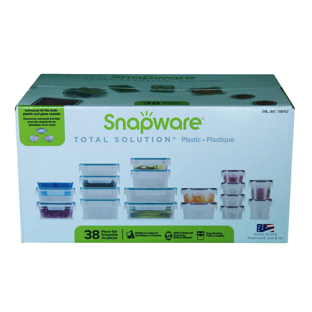 Snapware Total Solution 38-Piece Plastic Food Storage Set