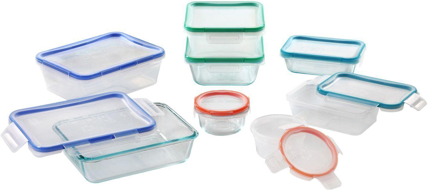 SNAPWARE Total Solution Lids Storage Container Glass Rectangle 2 Cup