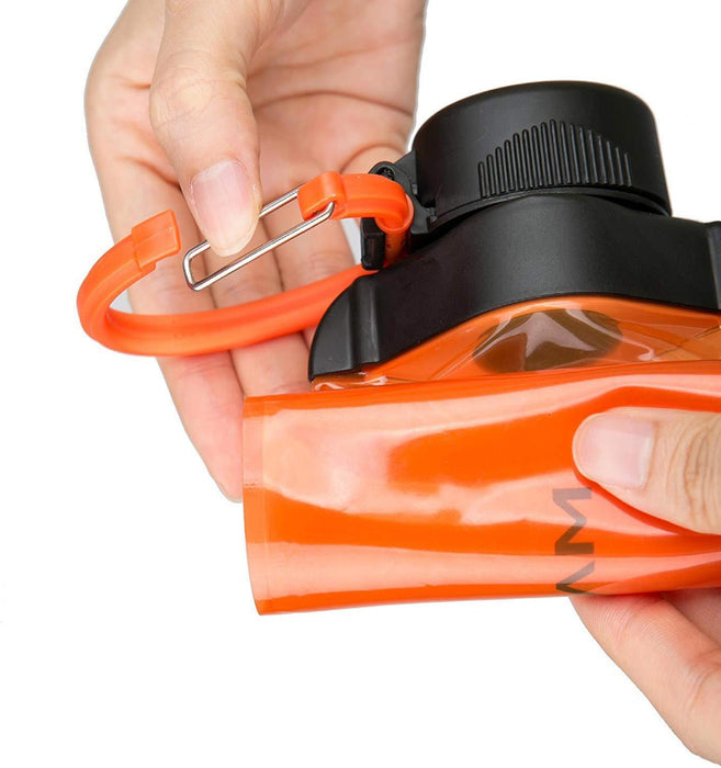 Vitdam Foldable Reusable Water Bottles BPA Free, FDA Approved (Orange)-Water Bottle-Vitdam-eshopping